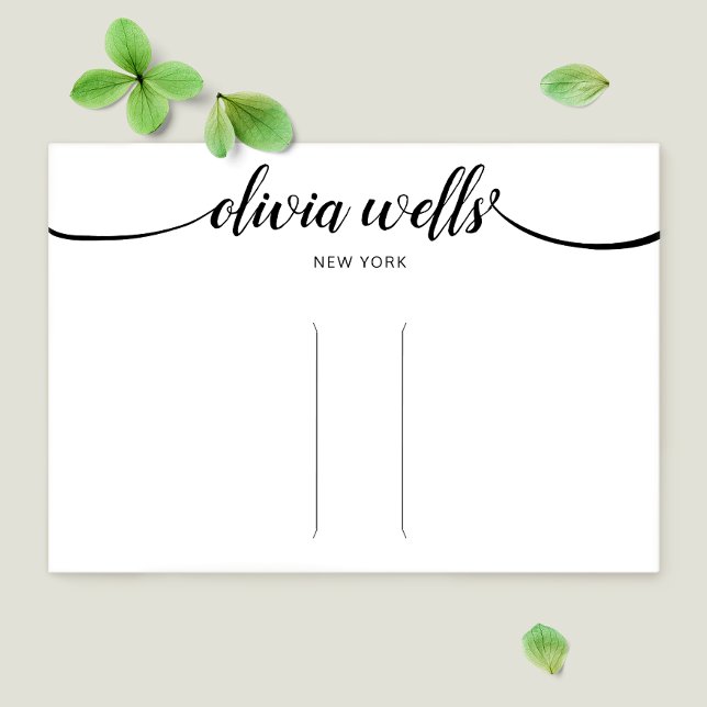 Calligrafie White Hair Clip Barrett Display Card (Von Creator hochgeladen)
