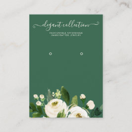 Calligrafisches Elfenbeingrün, Blütendarstellung Visitenkarte