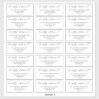Calligrafisches Skript Wedding Guest Address Label