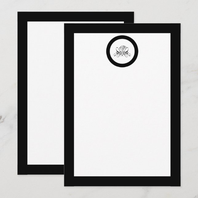 Calligrafy Black Rose Wedding Einladung (Vorne/Hinten)