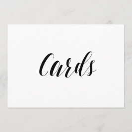 Calligrafy Style "Cards" Wedding Sign Einladung