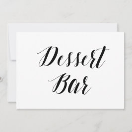 Calligrafy Style "Dessert Bar" Wedding Sign Einladung
