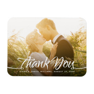 Calligrafy Wedding danke Ihnen Custom Foto Magnet