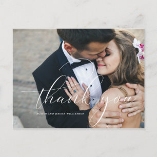 Calligrafy Wedding Vielen Dank Post Card Postkarte