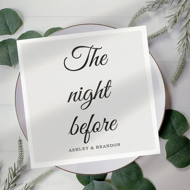 Calligraph Script vor Napkins Nacht Serviette (Von Creator hochgeladen)