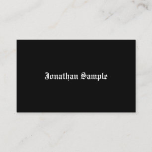 Calligraphed Schwarz-weiße Schablonen-Vintager Visitenkarte