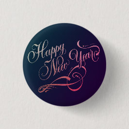 Calligraphic 2026 New Year Badge Button