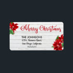 Calligraphic Merry Christmas Address Label Adressaufkleber<br><div class="desc">Calligraphic Merry Christmas Address Label</div>