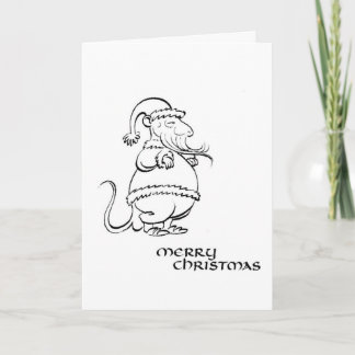 Calligraphic Santa Feiertagskarte