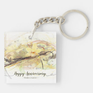 Calligraphie Abstraite de l'orchidée de vanille