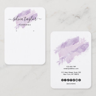 Calligraphie art Boucles d'oreilles carte d'affich