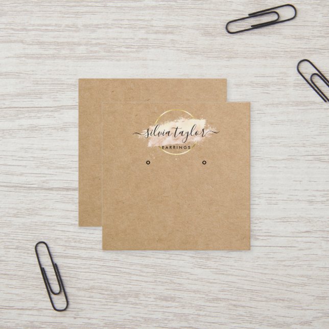 Calligraphie art Écouter carte d'affichage (Devant/Arrière en situation)