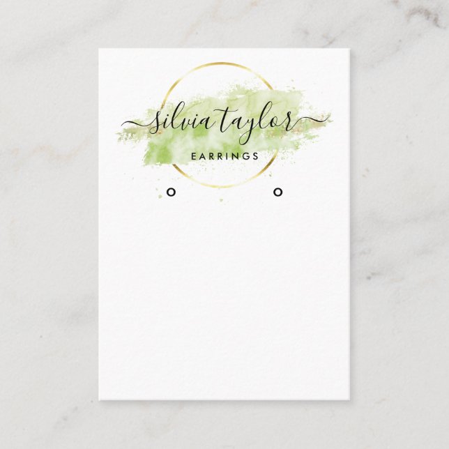 Calligraphie art Écouter carte d'affichage beige (Devant)