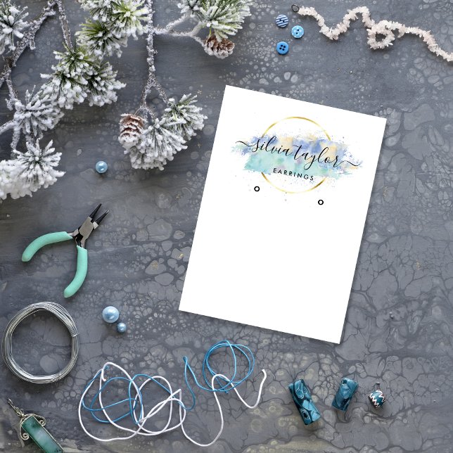 Calligraphie art Écouter carte d'affichage beige (Créateur téléchargé)