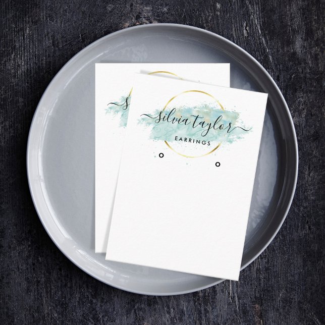 Calligraphie art Écouter carte d'affichage bleu (Créateur téléchargé)