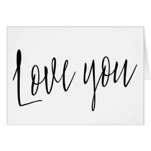 Calligraphie chic moderne "Love you"