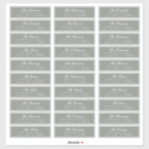 Calligraphie classique Sage Green Étiquette de adr