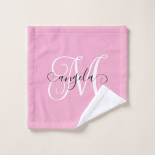Calligraphie de fille Monogramme rose clair