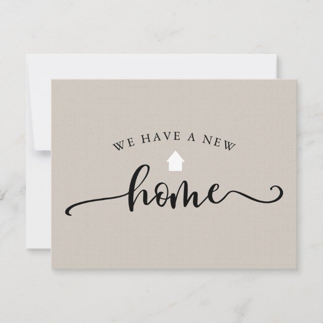 Calligraphie de la Faire-part de déplacement budgé (Devant)