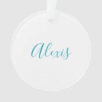 Calligraphie de nom Script Plain Simple Blanc Bleu