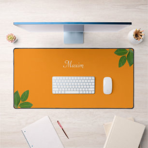 Calligraphie de script et feuilles de laurier sur