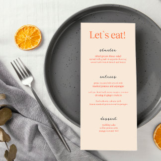 Calligraphie Elegant Beige Mariage Cartes de menu