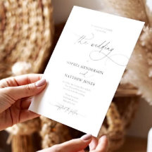 Calligraphie Elegant QR Code Elfenbeinhochzeit