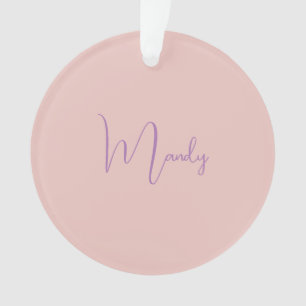 Calligraphie Élégant Rose Or Plaine Nom simple