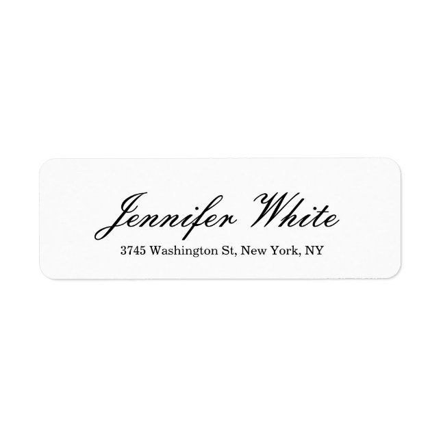 Calligraphie Elegant Schwarz & Weiß Klassisch (Vorne)
