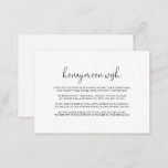 Calligraphie Elegant Script Honeymoon Wish Begleitkarte<br><div class="desc">Diese elegante Kalligrafie-Script Flitterwochen-Wunschzettel ist perfekt für eine rustikale Hochzeit. Das Design besticht durch einen wunderschönen Kalligraphie-Schriftart in weißem Hintergrund.</div>