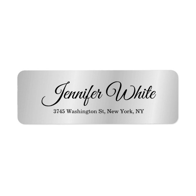 Calligraphie Elegant Silver Gray Bold Retro (Vorne)