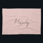 Calligraphie Elegante Rose Gold Schlichter Name Geschirrtuch<br><div class="desc">Suchen Sie eine schöne Kalligrafie mit einer ästhetischen Handschrift? Dieses einfache, auffällige Design ist für Sie. Dieses Produkt beeindruckt sofort diejenigen, die es sehen. Das feine und geschmackvolle Design spiegelt sofort die Qualität Ihrer Beziehung und Familie wider.</div>