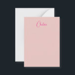 Calligraphie Elegante Rose Gold Schlichter Name Mitteilungskarte<br><div class="desc">Suchen Sie eine schöne Kalligrafie mit einer ästhetischen Handschrift? Dieses einfache,  auffällige Design ist für Sie. Dieses Produkt beeindruckt sofort diejenigen,  die es sehen. Das feine und geschmackvolle Design spiegelt sofort die Qualität Ihrer Beziehung und Familie wider.</div>