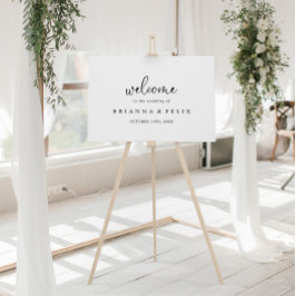 Calligraphie Elegante Script Wedding Welcome Sign Poster