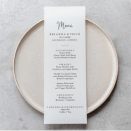 Calligraphie Elegantes Skriptabendmenü Menükarte