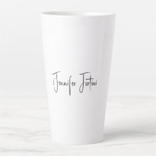 Calligraphie Eleganto Schlichte Schwarz & Weiß Ein Milchtasse