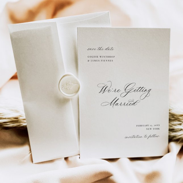 Calligraphie Enregistrer le Faire-part Mariage dat (Créateur téléchargé)