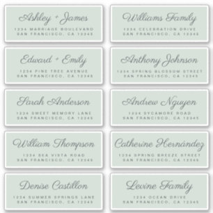 Calligraphie Étiquettes de adresse invités ORDER 6