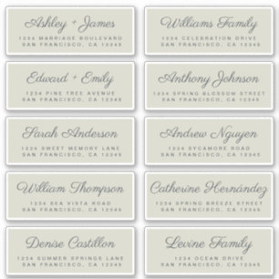 Calligraphie Étiquettes de adresse invités ORDER 6