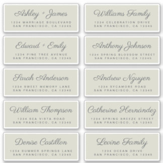 Calligraphie Étiquettes de adresse invités ORDER 6