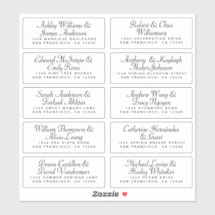 Calligraphie Étiquettes de adresse invités ORDER 6