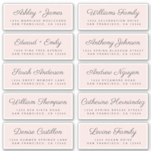 Calligraphie Étiquettes de adresse invités ORDER 6