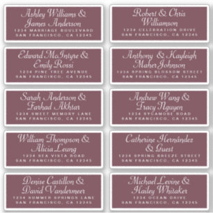 Calligraphie Étiquettes de adresse invités ORDER 6