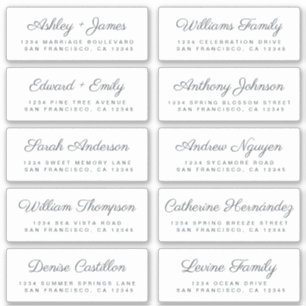 Calligraphie Étiquettes de adresse invités ORDER 6