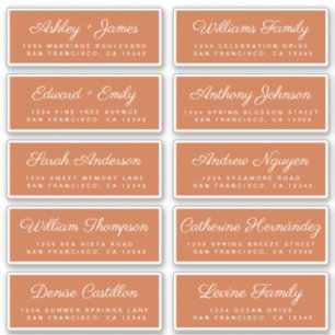 Calligraphie Étiquettes de adresse invités ORDER 6
