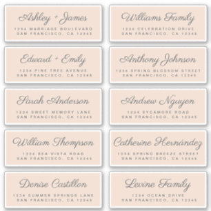 Calligraphie Étiquettes de adresse invités ORDER 6