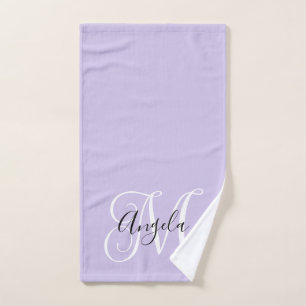 Calligraphie Féminine Monogramme Lavande Pâle