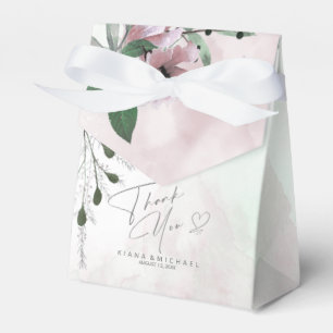 Calligraphie Floral Vielen Dank Herz Mauve ID771 Geschenkschachtel