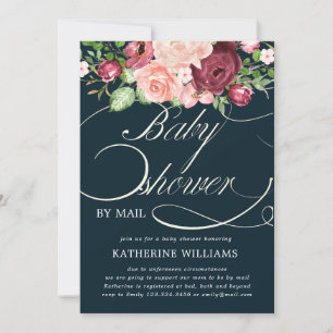 calligraphie florale baby shower par invitation po