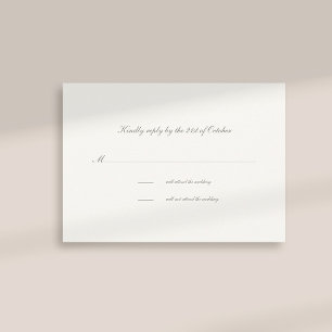 Calligraphie Formal Classic Pearl Wedding Carte RS